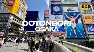 4K Dotonbori OSAKA 🐧 Nonstop Walking Tour  道頓堀 大阪 散歩 [upl. by Peppi]