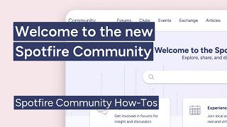 Top 5 features of the Spotfire Community [upl. by Nosraep]