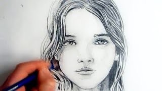 How To Draw A Female Face Step By Step [upl. by Eads529]