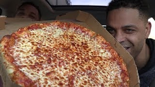 Eating CiCis Large Cheese Pizza hodgetwins [upl. by Joette]