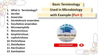 Basic Terminology used in Microbiology with Example Part I ARHMicroHub microbiologylecture [upl. by Edorej960]