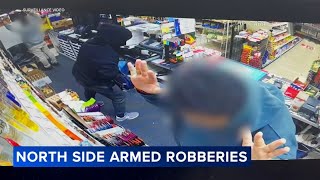 Armed robbers target restaurants liquor stores on North NW sides [upl. by Iarised183]