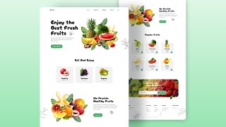 Responsive Website Using HTML CSS amp JavaScript  Fruit Website [upl. by Rehpotsirc]