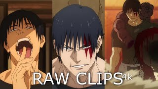 Tojis Death  Raw Scenes 4K  Jujutsu Kaisen  S2EP3  Anime Raw Clips [upl. by Carlee789]