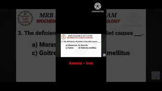 Rrb pharmacist exam Biochemistry  Protein deficiency disease  Marasmus  Kwashiorkar [upl. by Countess]