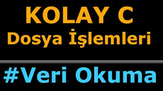 Kolay C Programlama Dersleri 24  Txt Dosyasından Veri Okuma [upl. by Tedie]