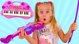 Learn Colors for Children and mother Piano Magic Toys Learning of musical instruments Video [upl. by Adnileb]