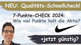 NIKE Aktienanalyse 2024 7PunkteQualitätsCheck Wie schneidet die Aktie ab Jetzt günstig [upl. by Atnomed]