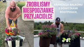 Zrobiliśmy niespodziankę przyjaciółce Aranżacja balkonu z doniczkami materiałowymi Root Pouch [upl. by Sells]