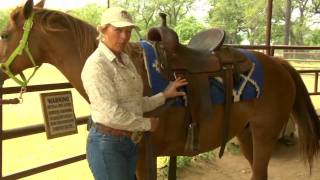 How to Saddle a Horse Western Style [upl. by Lorilee]