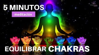 ❤️Meditación CORTA para ACTIVAR los 7 CHAKRAS ✨ con Afirmaciones Poderosas Meditacion Express [upl. by Buford]