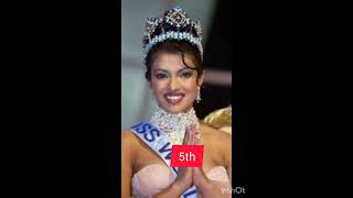 Miss World From India ListMiss world listFrist Miss World of India [upl. by Eulalie]