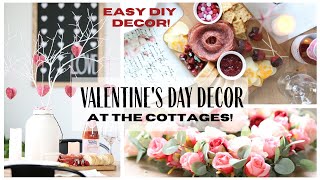 Simple Valentines Day Decor  DIY Valentines Day Decor  Valentines Day at the Cottages [upl. by Lankton]