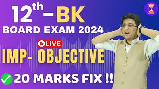 🔴Important Objectives for 12th Board Exams 2024  Objectives in Accounts  BookKeeping  Class 12th [upl. by Hakkeber]