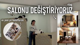 VLOG  SALON YENİLEMEYE BAŞLIYORUZ amp 2024 hedeflerim [upl. by Edahc]