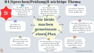 Prüfung b1 mündlich deutsch  Gemeinsam zusammen etwas planen 2023  sprechen Teil 1Goethe [upl. by Phonsa]