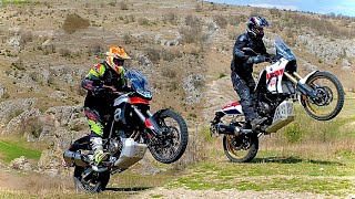 2022 Yamaha Tenere 700 Rally vs Aprilia Tuareg 660  Off and onroad comparison [upl. by Gladine]