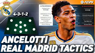 Ancelottis Real Madrid Diamond 4312 EA SPORTS FC 24 Tactics [upl. by Raeann]