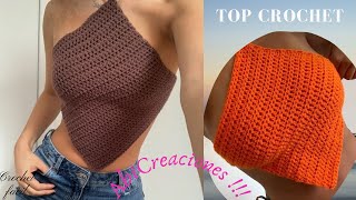 Increible super facil y rapido  Top a Crochet abicrochet [upl. by Assirrem]