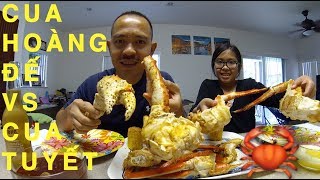 King Crab vs Snow Crab Mukbang [upl. by Ayhay851]