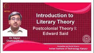 noc18hs31 Lecture 33Postcolonial Theory IEdward Said [upl. by Denise]