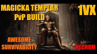 ESO Magicka Templar PvP Build 1vX Setup with Footage [upl. by Milly]