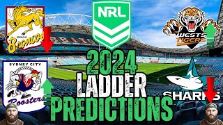 My Official 2024 NRL LADDER amp FINALS PREDICTIONS [upl. by Fielding630]