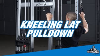 Kneeling Lat Pulldown on Cable Crossover Machine [upl. by Yanat944]