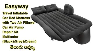 Easyway Travel Inflatable Car Bed Mattress Telugu Review [upl. by Tabby]