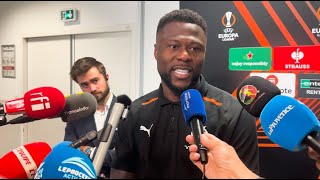 OMATALANTA  Chancel Mbemba quotles bagarres sont pas encore terminéesquot [upl. by Orlantha393]