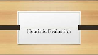 Heuristic Evaluation [upl. by Eissirk899]