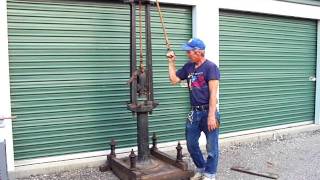 BLACKSMITH MANUAL DROP HAMMER  WORKING 1800s Metal working [upl. by Ecnarual]