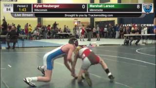 3012 Schoolboy 84 Kyler Neuberger Wisconsin vs Marshall Larson Minnesota 7860836104 [upl. by Pinckney]