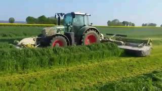 Fendt 724  Claas Disco [upl. by Nner]