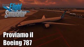 Configurazione e Decollo Boeing 787  Milano Roma 12  Flight Simulator [upl. by Swetlana]