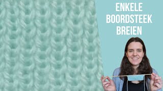 Enkele boordsteek breien [upl. by Onin]