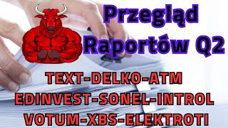 Przegląd raportów ze Spółek za Q2 cz2 TEXTDELKOVOTUMXBSELEKTROISONELINTROLEDINVESTATM [upl. by Vijar]