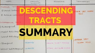 Descending Tracts  Summary [upl. by Ahens]