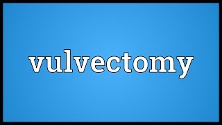 Vulvectomy Meaning [upl. by Willey531]