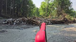 Lyndonville VT Brook Rd Flood Damage 2024 07 30 155820 [upl. by Rehsu]