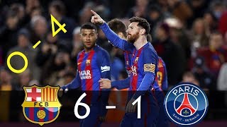 FC Barcelona 61 PSG All Goals and Highlights BEST COMEBACK EVER [upl. by Einatsed35]