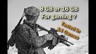 8Gb RAM vs 16Gb RAM Gaming Tests  2018 [upl. by Bergin924]