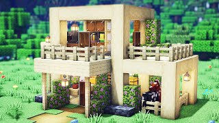 Minecraft How To Build a Starter Birch Wood House [upl. by Aihsile]