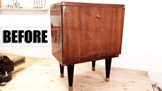 RESTORATION and RENOVATION of the Bedside Table 1976s  FURNITURE RESTORATION [upl. by Kasevich937]