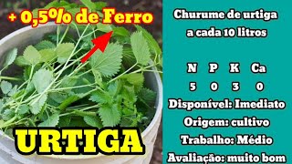 Como fazer chorume de urtiga para combater a deficiência de Ferro nas plantas Churumedeurtiga Def [upl. by Dedrick438]