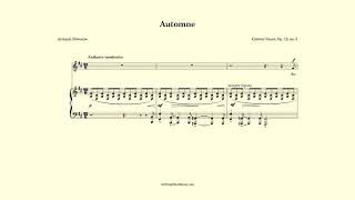 Automne  Fauré – accompaniment in B minor  Automne accompaniment B minor [upl. by Octavius112]