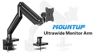 How to Install Ultrawide Single Monitor Desk Mount for 13 to 42’’ Monitors MU7003 [upl. by Anitsuj894]