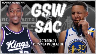 Golden State Warriors vs Sacramento Kings Full Game Highlights  Oct 9  202425 NBA Preseason [upl. by Mani]