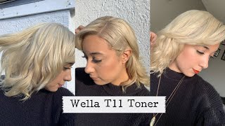 Toning hair with Wella T11 [upl. by Aronal589]