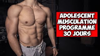 Adolescent programme musculation complet 30 jours  10min à la maison sans matériel [upl. by Nadia]